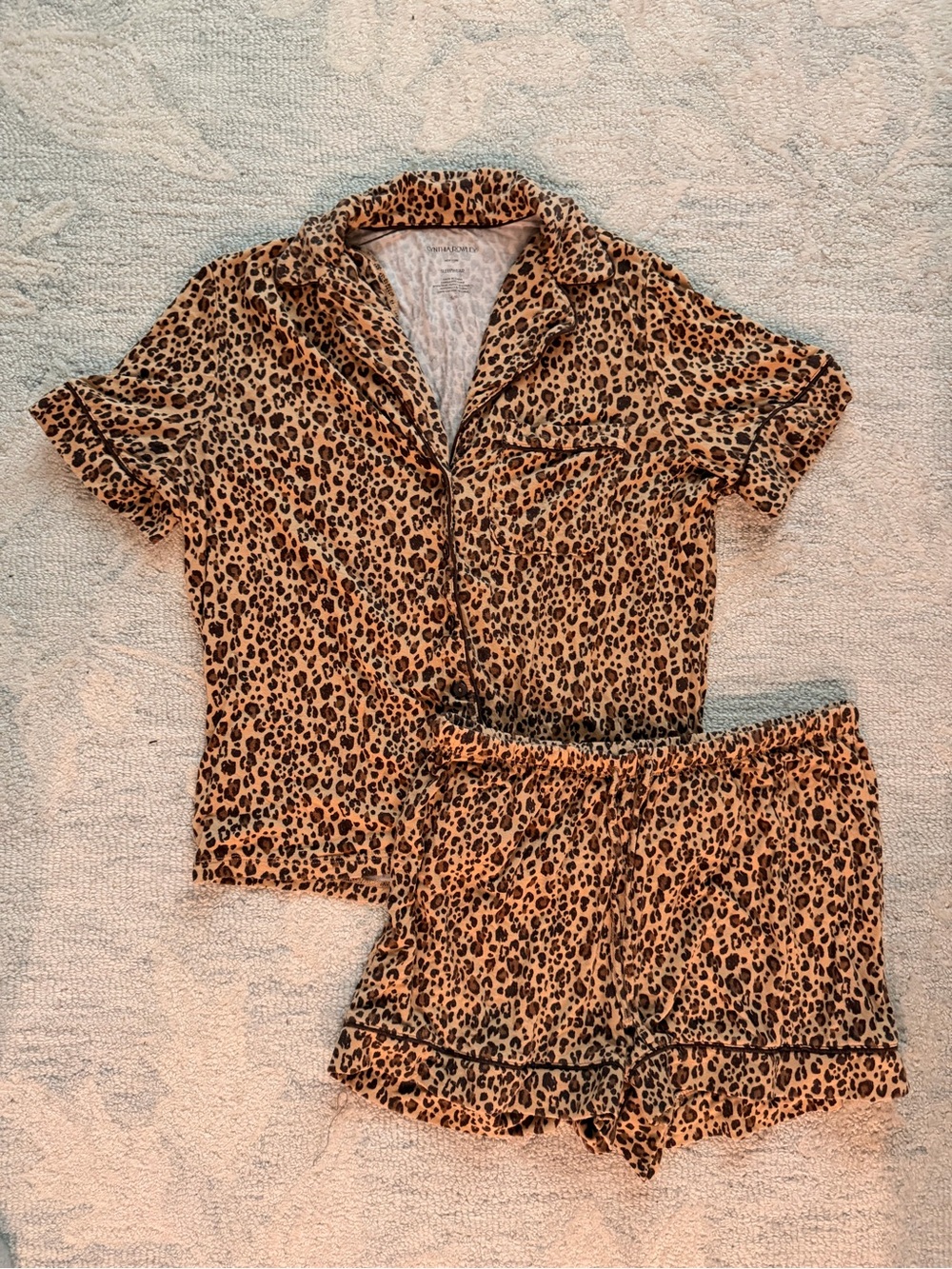 Cynthia Rowley Leopard-Print Pajama Set